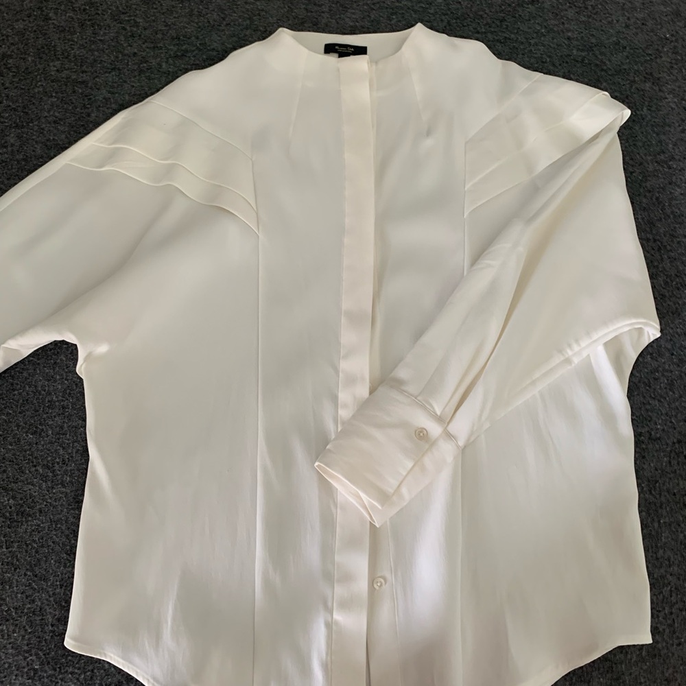 Massimo Dutti Cream Button Down Shirt